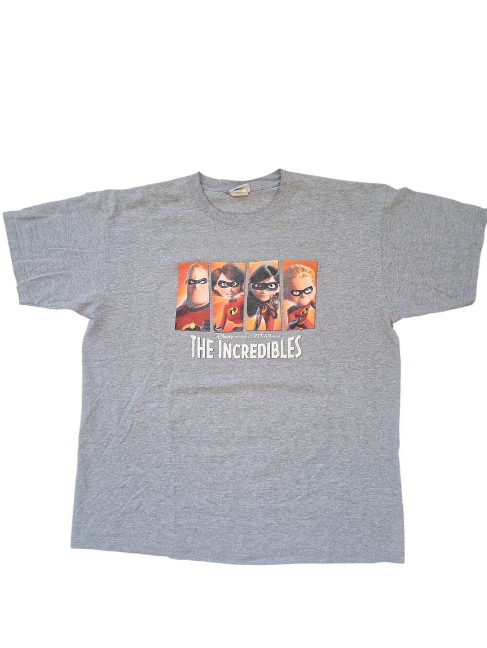 Vintage The Incredibles Shirt Mens XL Gray Disney Store Movie Promo 2004 Y2K